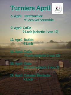 Turniere im April 2026